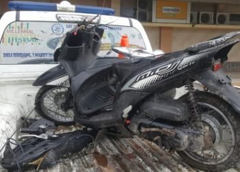 Saat tugas Operasi Lilin Toba 2019, Personel Satlantas Polres Deli Serdang meninggal ditabrak truk