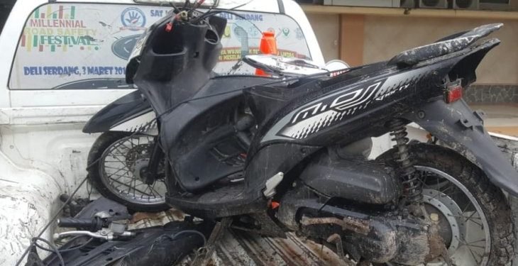 Saat tugas Operasi Lilin Toba 2019, Personel Satlantas Polres Deli Serdang meninggal ditabrak truk