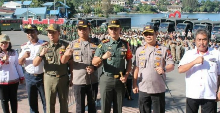 Satgas Gabungan gelar pasukan pengamanan kedatangan Raja dan Ratu Belanda di Parapat
