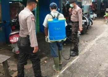 Pasar Sibolga Nauli langsung disemprot pascameninggalnya PDP asal Sidimpuan