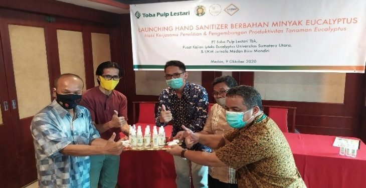 Hand sanitizer eucalyptus produksi Iptek USU dan TPL diluncurkan