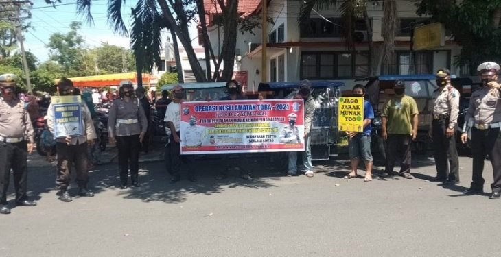 Operasi keselamatan Toba 2021, para  abang becak di Sibolga dapat pengarahan