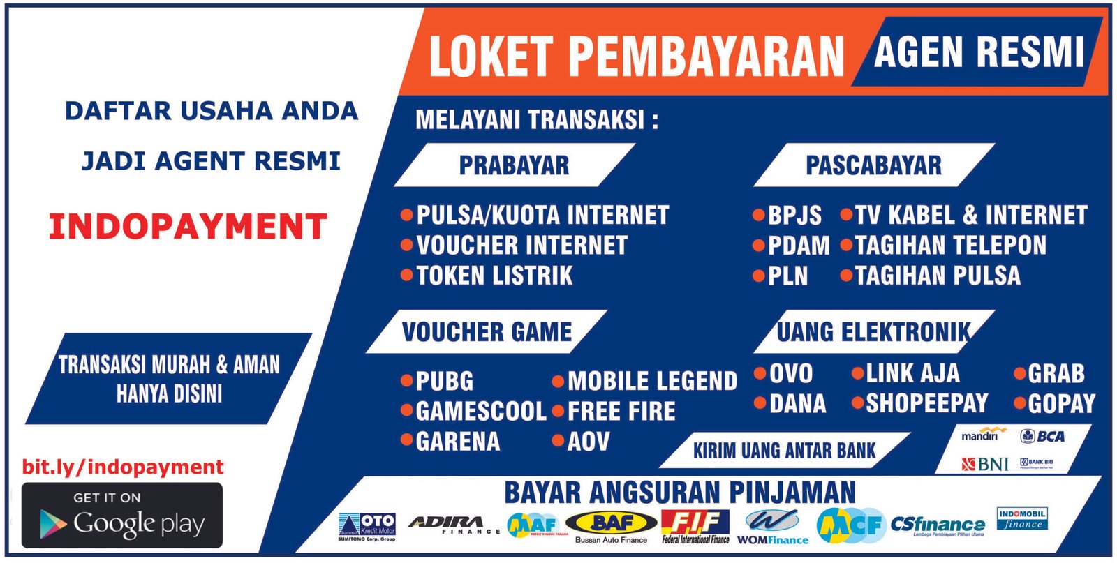 Daftar jadi Agen Pulsa, Voucher Game, dan Multipayment